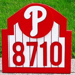 Philadelphia Phillies Address Sign for your home with your address (NEW)